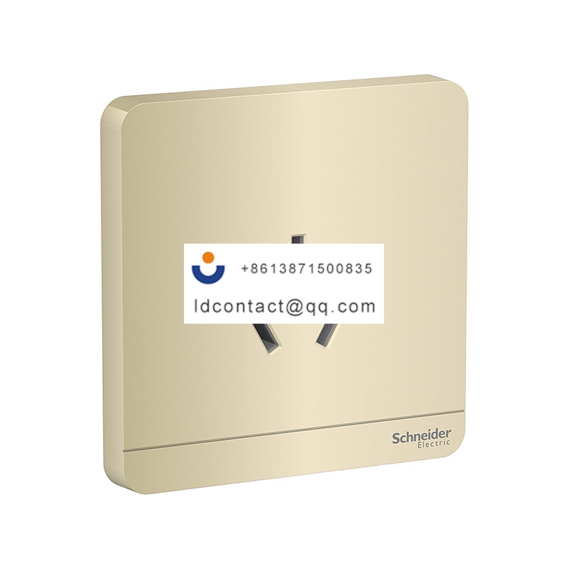 16A 250V 带保护门三极扁脚插座,薄暮金 Schneider product image