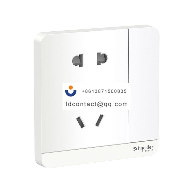 10A 250V 带开关带保护门二/三极插座,镜瓷白 Schneider product image