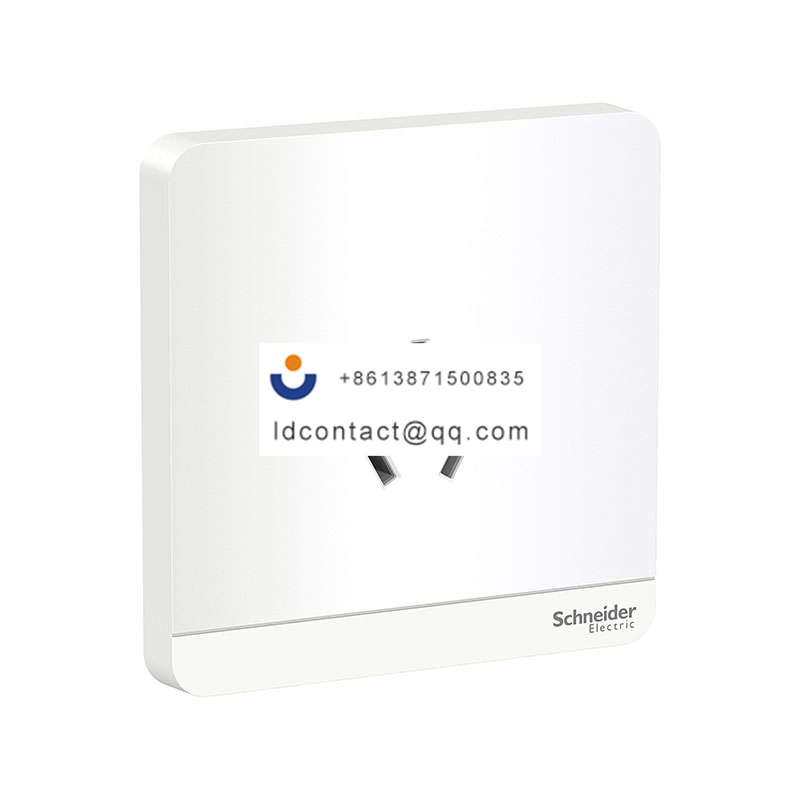 10A 250V 带保护门三极扁脚插座,镜瓷白 Schneider product image