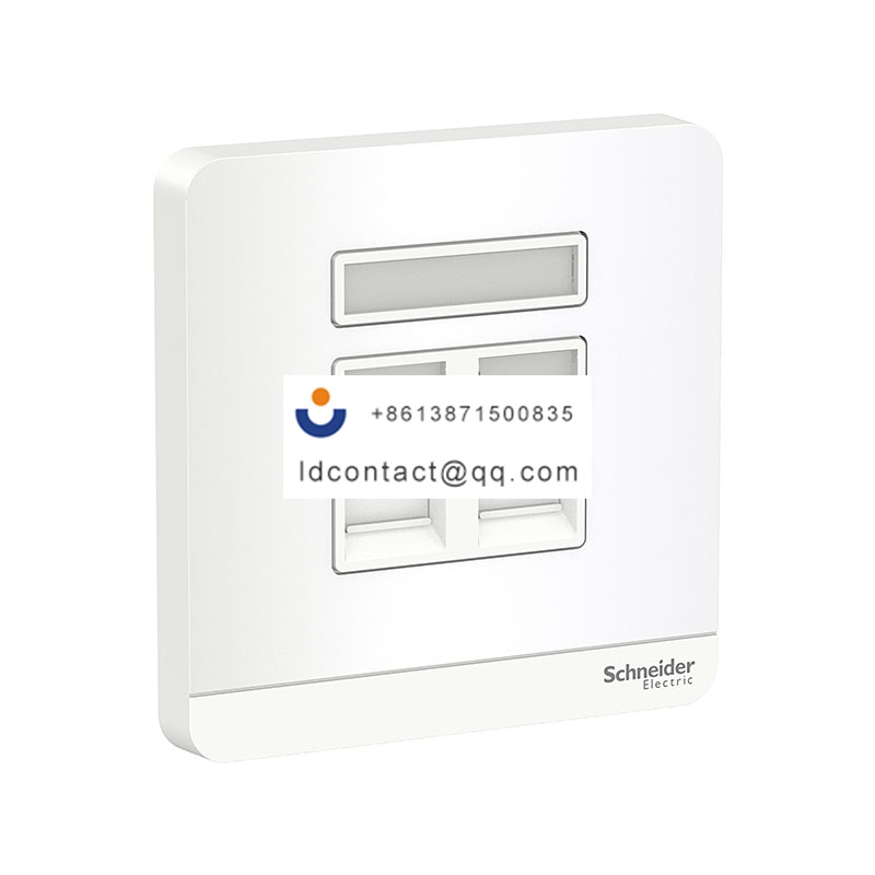 单联带保护门电话+超五类信息插座,镜瓷白 Schneider product image