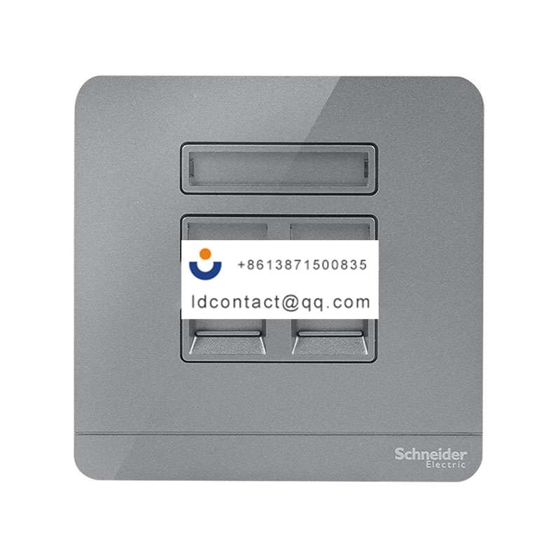 单联带保护门电话+超五类信息插座,荧光灰 Schneider product image