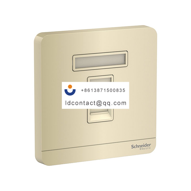 单联带保护门电话插座,薄暮金 Schneider product image