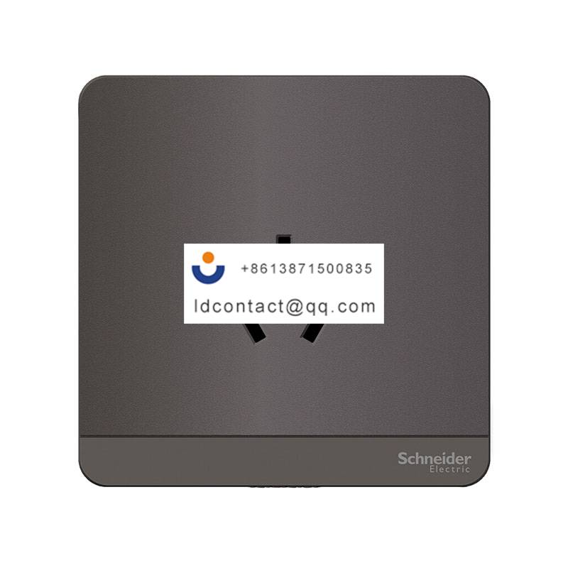 10A 250V 带保护门三极扁脚插座,荧光灰 Schneider product image
