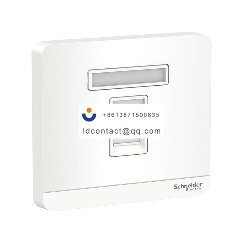 单联带保护门超五类信息插座,镜瓷白 Schneider product image