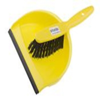 898-8214_RS PRO Yellow Dustpan & Br