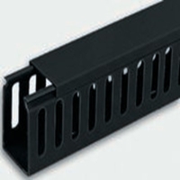 301-2084_RS PRO Black Slotted Panel